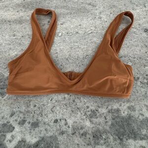 Aerie Soft Triangle Bralette Style Bikini Top (Size Small)